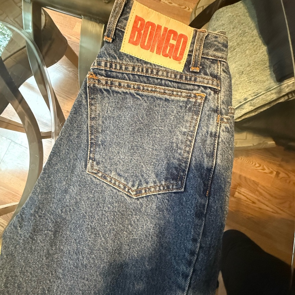 Vintage BONGO Blue Distressed Denim Jeans Made in the USA Junior size 9